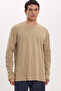 Unisex Relax Fit Comfortable Cut 100% Cotton Long Sleeve Crew Neck Black Basic Sweatshirt - 7