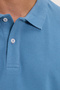 Men's Slim Fit Slim Fit Cotton Soft Texture Breathable Fabric Non Curling Collar Petrol Color Polo Collar - 5