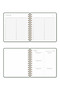 2026-2027 18X20 Spiral Linen Square Academic Planner - Green - 10