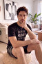 Lover Family Pajamas with Black Hubby Shorts - Men's Set - 2