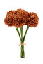 Artificial Flower Ball Chrysanthemum 7-Piece Mini Snowball Bundle 28 cm Coffee - 3