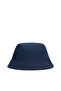 Women's Tommy Jeans Branded Cotton Bucket Cut Navy Blue Hat - 2