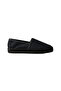Women's Low-Top Canvas Black Espadrilles with Sewing Detail - 7