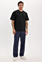 Men's Boxy Fit Loose Cut 100% Cotton Crew Neck Black T-Shirt - 2