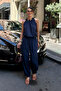 Women's Linen Textured Beaded Detailed Blouse and Pants Set - 6