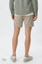 Men's Khaki Cotton Standard Fit Regular Cut Tie-Waist Side Pocket Sports Knitted Shorts - 7