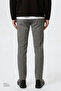 Men's Grey-Blue Cotton Slim Fit Slim Fit Dobby 5-Pocket Flexible Trousers - 5