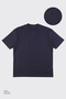 Men's Navy Blue Cotton Pique Breathable Anti-Sweat Fabric Oversize Fit Comfortable Cut Crew Neck T-Shirt - 7