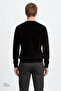 Black Men's Crew Neck Standard Sweatshirt Ace049261524_Syg - 5