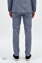 Men's Blue Wool Slim Fit Tuxedo Suit with Swallow Collar and Flap Pockets - 6