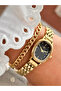 Yellow steel band women's watch fm88091a-b2 functions active waterproof gift packaged - 3