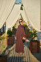 Women's Detailed Belted Suit Burgundy - 6