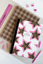 A4 Spiral Cardboard Cover Set of 2 Checkered School Notebooks 80 Sheets, Star Leopard with Lesson Schedule - 3