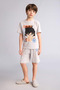 100% Cotton Dragon Ball Licensed Regular Fit 2-Piece Printed Shorts Pajama Set for Boys H4108A826H - 2