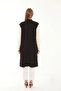 Segmented Vest Plus Size Leather-Trimmed Modal Fabric - 5