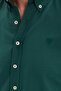 Men's Slim Fit Slim Fit Plain Oxford Embroidered Button down Collar Khaki Sports Shirt - 6