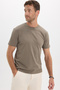 Unisex Regular Fit Comfortable Cut 100% Cotton Crew Neck Stone T-Shirt - 3