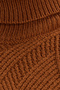 Men's Slim Fit Slim Fit Full Turtleneck Patterned Brown Knitwear Sweater - 7