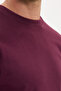 Unisex Regular Fit Comfortable Cut 100% Cotton Crew Neck Burgundy T-Shirt - 6