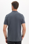 Men's Slim Fit Premium Series 100% Cotton Soft Textured Mercerized Gray Polo Collar T-Shirt - 9