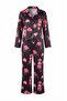 Siyah Çiçekli Saten Dokuma Pijama Takımı THMAW27PT00010 - 5