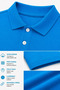 Unisex Kids Blue Polo Collar School T-Shirt 100% Cotton - 3