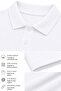 Unisex Kids White Polo Collar School T-Shirt 100% Cotton - 3