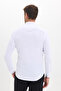 Men's Slim Fit Slim Fit Plain Oxford Embroidered Button-Down Collar White Sports Shirt - 7