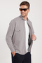 Men's Regular Fit Relaxed Fit Double Pocket Sports Collar Denim Gray Shirt - 2