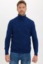 Men's Slim Fit Slim Fit Full Turtleneck Print Sax Blue Knitwear Sweater - 3