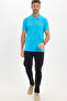Men's slim fit premium series 100% cotton soft mercerized blue polo collar t-shirt - 2