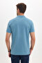 Men's Slim Fit Premium Series 100% Cotton Soft Textured Mercerized Indigo Polo Collar T-Shirt - 7