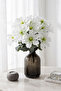 Artificial 5 Flower Star Flower 30 cm White