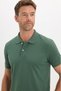 Men's Slim Fit Premium Series 100% Cotton Soft Textured Mercerized Green Polo Collar T-Shirt - 3
