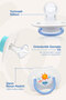Night and Day Glow-In-The-Dark Pacifier Set of 2 with Storage Box 0-6 Months Blue - 3