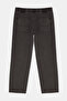Siyah %100 Pamuk Regular Fit Beli Lastikli Jeans Bol Kot Pantolon TMNAW24JE00025 - 8