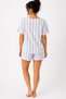 Vintage Rose Short-Sleeved Viscose Woven Pajama Set with Shorts - 4