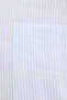 Men's Slim Fit Slim Fit 100% Cotton Button Collar Striped Long Sleeve Pocketed Linen Effect Blue Shirt - 7
