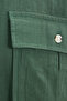 Men's Regular Fit Classic Cut 100% Cotton Linen Texture Double Pocket Khaki Shirt - 7