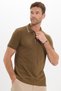 Men's Slim Fit 100% Cotton Short Sleeve Half Zip Mink Polo Collar T-Shirt - 5