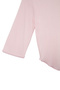 Açık Pembe %100 Pamuk Truvakar Kol Bisiklet Yaka Crop Kol Ucu Detaylı Örme T-Shirt TWOAW27TS00042 - 8