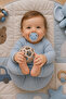 Pure Natural Soft Rubber Tip Round Pacifier 0-6 Months Blue - 4