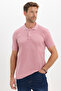 Men's Slim Fit Premium Series 100% Cotton Soft Textured Mercerized Pink Polo Collar T-Shirt - 5