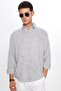 Comfortable Linen Texture Men's Black Summer Shirt - Relax Fit