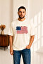 Men's Oversized America Flag Printed Short Sleeve T-Shirt S m L XL 2XL