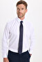 Men's Regular Fit Classic Cut 100% Cotton Ecoteks Certified Non-Ironing Non-Iron White Shirt - 6