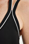 Women's Slim Fit Cross-Tie Strap V-Neck Black Crop Top - 6