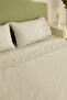 Avellina 100% Cotton Double Embroidered Duvet Cover Set Sage - 4