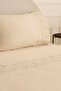 Luciana 100% Cotton Double Embroidered Duvet Cover Set Beige - 4