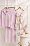 6 Piece Viscose Woven Floral Bridal Homewear Set